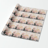 Aangepaste Roze Lotus Gouden Verjaardag Cadeaupapier (Uitgerold)