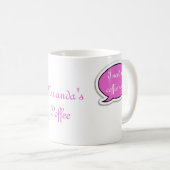 Aangepaste roze luidsprekerbundel koffiemok (Voorkant rechts)