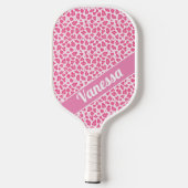 Aangepaste roze luipaard afdrukken - Meisjes Pickleball Paddle (Achterkant)