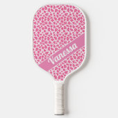 Aangepaste roze luipaard afdrukken - Meisjes Pickleball Paddle (Voorkant)