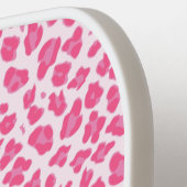 Aangepaste roze luipaard afdrukken - Meisjes Pickleball Paddle (Links Detail)
