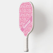 Aangepaste roze luipaard afdrukken - Meisjes Pickleball Paddle (Links)
