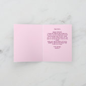Aangepaste roze luipaard Druk op Mam Birthday Kaar Kaart (Binnen)