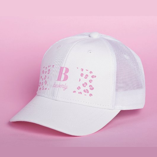 Aangepaste Roze Meisje Trucker Hoed Pet