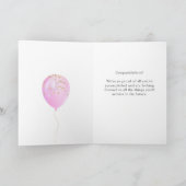 Aangepaste Roze Meisjes Afstuderen Kaart (Binnen)