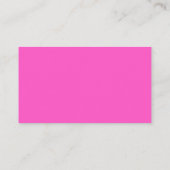 Aangepaste roze moderne minimalistische elke kleur visitekaartje (Achterkant)