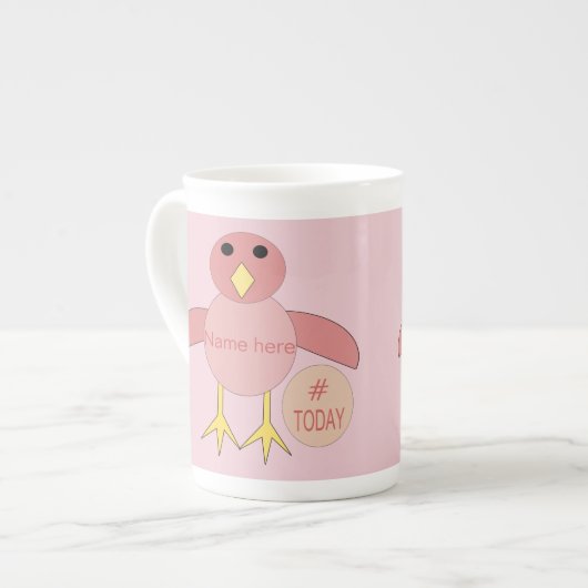 Aangepaste roze Mok voor meisje van 10 dagen (Links)