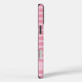 Aangepaste Roze Monochromatische Gestreepte Case-Mate iPhone Case (Achterkant / Rechts)