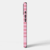 Aangepaste Roze Monochromatische Gestreepte Case-Mate iPhone Case (Achterkant / Links)