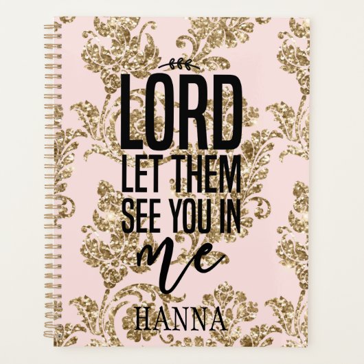 Aangepaste roze Motivatie planner voor roze goud (Voorkant)