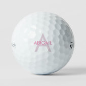 Aangepaste roze naam en Initiaal Taylor Made Golf  Golfballen (Voorkant)