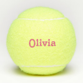 Aangepaste roze naam tennisballen