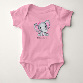 Aangepaste roze olifant romper