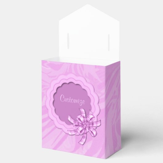 Aangepaste roze opgerolde Lijst voordoos Bedankdoosjes (Geopend)