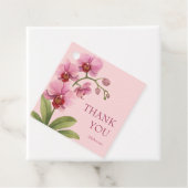 Aangepaste Roze Orchidee Bedankkaart Zakelijk Bedankjes Labels (In situ)