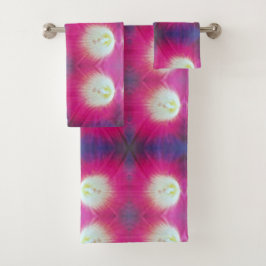 Aangepaste roze Paarse badhanddoek set Bad Handdoek