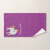 Aangepaste Roze Paarse Blauwgroen Blauwe Eenhoorn Bad Handdoek (Handdoek)