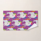 Aangepaste Roze Paarse Blauwgroen Blauwe Eenhoorn Bad Handdoek (Handdoek)