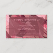 Aangepaste Roze Paarse Diamant Abstract Profession Visitekaartje (Achterkant)