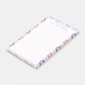 Aangepaste roze Paarse Dot Grid Garden Layout Plan Post-it® Notes (Schuin)