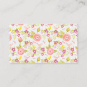 Aangepaste roze Paarse Floral-moeders Helper Contactkaartje (Achterkant)