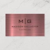 Aangepaste Roze Paarse Metaal Stijl Professioneel Visitekaartje (Voorkant)