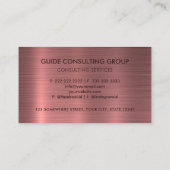 Aangepaste Roze Paarse Metalen Stijl Professional Visitekaartje (Achterkant)