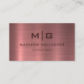 Aangepaste Roze Paarse Metalen Stijl Professional Visitekaartje (Voorkant)