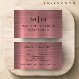 Aangepaste Roze Paarse Metalen Stijl Professional Visitekaartje