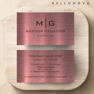 Aangepaste Roze Paarse Metalen Stijl Professional Visitekaartje