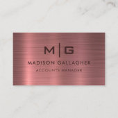 Aangepaste Roze Paarse Metalen Stijl Professionele Visitekaartje (Voorkant)