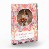 Aangepaste Roze Paarse Ster Huwelijkscadeau Fotoblokken (Links)