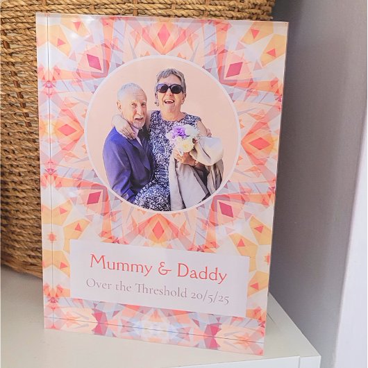 Aangepaste Roze Paarse Ster Huwelijkscadeau Fotoblokken