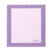 Aangepaste roze Paarse strepen Notitieblok (Voorkant)