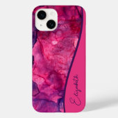 Aangepaste roze Paarse Waterverf Case-Mate iPhone Case (Achterkant)