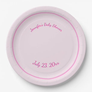 Aangepaste roze papieren bordje