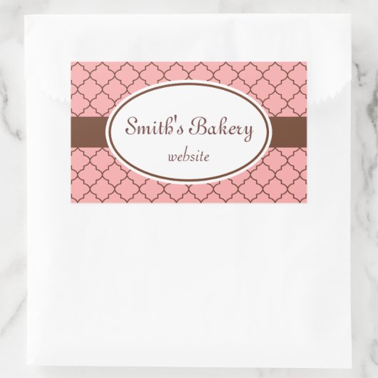 Aangepaste roze patroon Stickers (Tas)