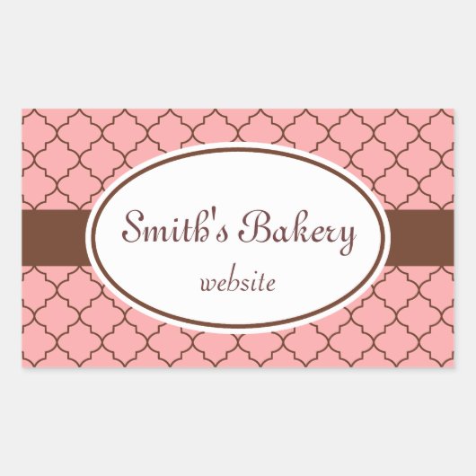 Aangepaste roze patroon Stickers (Voorkant)