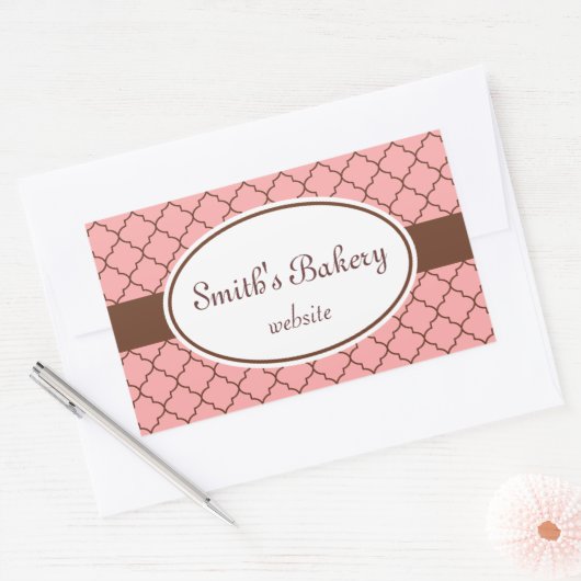 Aangepaste roze patroon Stickers (Envelop)