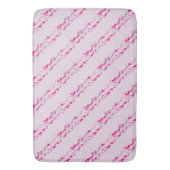 Aangepaste roze patroonplaat badmat (Voorkant Verticaal)