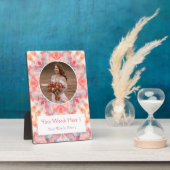 Aangepaste Roze Peach Star bruiloft Jubileum Gift Fotoplaat (Zijkant)