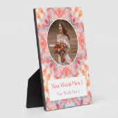 Aangepaste Roze Peach Star bruiloft Jubileum Gift Fotoplaat (Zijkant)
