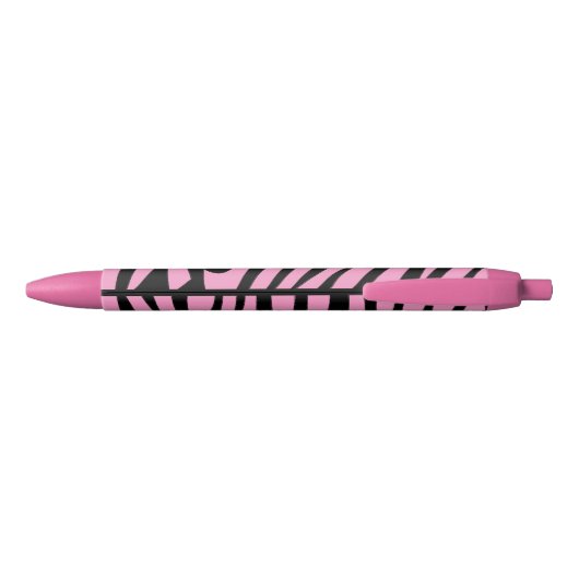 Aangepaste roze pen en zwarte zebrastripes (Achterkant)