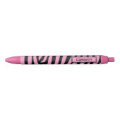 Aangepaste roze pen en zwarte zebrastripes (Voorkant)