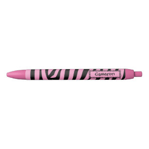 Aangepaste roze pen en zwarte zebrastripes