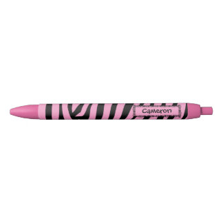 Aangepaste roze pen en zwarte zebrastripes
