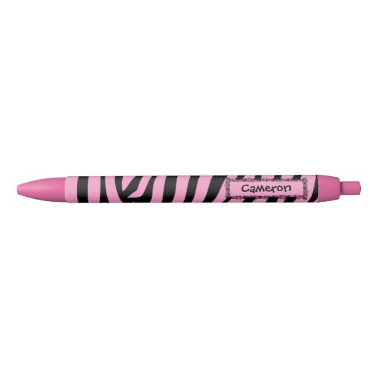 Aangepaste roze pen en zwarte zebrastripes (Voorkant)