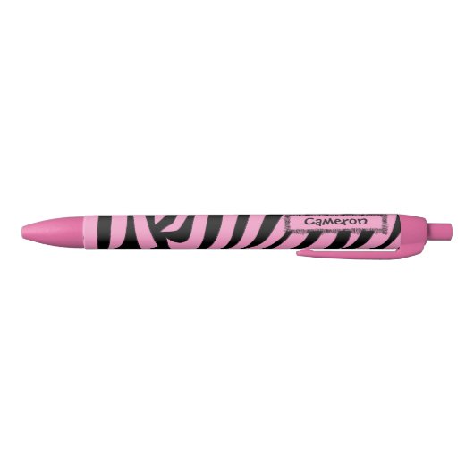 Aangepaste roze pen en zwarte zebrastripes (Bodem)