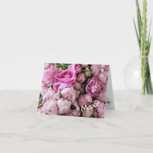 Aangepaste Roze Pioen Bloemdesign