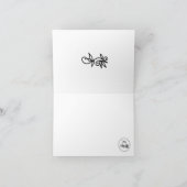 Aangepaste Roze Pioen Bloemige Ontwerp Bedankkaart (Binnen)